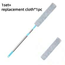 Extendable Dust Separation Mop, Ultra-Fine Fiber Dust Cloth, Bed Bottom Cleaning, Used For Dusting And Wiping Sofa Crevices, Extended Mop Handle, Suitable For Bed Bottom Cleaning, Home Cleaning, Back To School Cleaning Tool