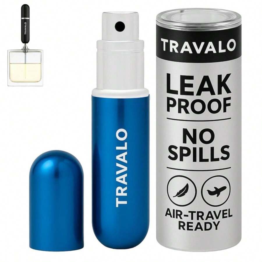 Travalo Classic HD Perfume Atomizer - Leak-Proof And TSA Approved For Air Travel - Reusable, Airtight, Easy-Fill Mini Pump Sprayer - Lightweight, Elegant Design W_Volume Window - Silver 017oz - ColorB - 查看 1