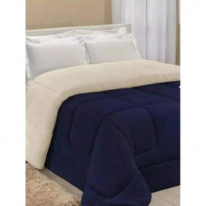 Coberdrom Edredom Sherpa Com Mantinha Cobertor Quarto Casal Queen Grosso Cores 2,40cm x 2,20cm