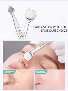 浴室日常护肤三合一套装：黑头去除铲+鼻毛孔清洁刷+面部硅胶清洁刷，深层清洁毛孔，去除黑头，节日礼物，旅行携带方便 - 西瓜粉 - 查看 8