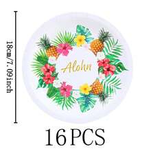 Aloha Flamingo Disposable Tableware Set, 7/9 Inch Party Plates, Disposable Paper Plates And Cups Suitable For Holidays, Weddings, Engagements, Weddings, Birthdays, Parties, Celebration Events - Multicolor - View 9