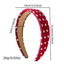 1件法式甜美波点海绵发箍 - 高冠蓬松发箍，打造更丰盈的发型，时尚波点发饰，百搭优雅的女士发夹，适合日常造型和各种场合，多种颜色可选（白色/黑色/红色），时尚发饰，是时尚女性和休闲装扮的理想时尚发饰。发箍 美容 家居 发饰 - 彩色 - 查看 6