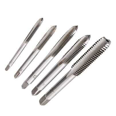 5pcs M3 M4 M5 M6 M8 Threaded Faucet Set, Metric Threaded Tap, Nitrided Coating Machine Screw Tap And Die Tool