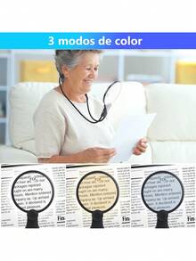 6X 8X Lupa Manos Libres para Lectura, Lupa de Mano 3 en 1 de PMMA con 48 Luces LED Ajustables, Lupas Cuello de Cisne Flexible para Lectura para Leer, Coser y Bordar Trabajo de Cerca, Mayores,38258982 - Tipo de Enchufe A Japonés (100V) - Ver 6