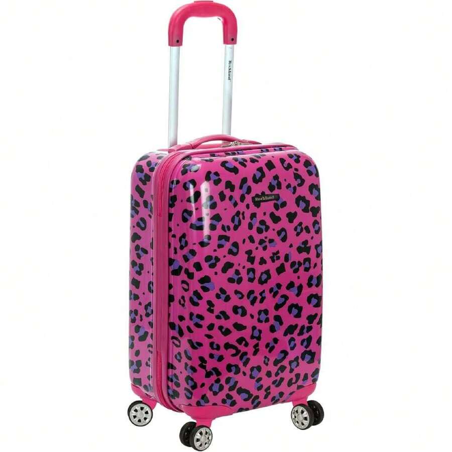 Safari Hardside - Equipaje con ruedas giratorias, magenta (Magenta Leopard), Carry-On 20-Inch, veliz rígida con ruedas giratorias Safari,38260932 - Neblina azul - Ver 1