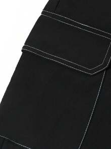 1 件男士拼色印花休闲短裤，户外健身跑步运动训练健身房宽松短裤，百搭日常通勤时尚街头嘻哈夏季沙滩度假短裤 - 黑色 - 查看 4