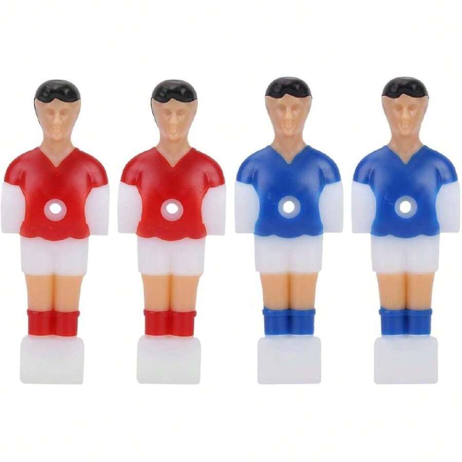 4 Jugadores De Fútbol De Mesa, Colores Rojo y Jugadores De Futbolín Mini Muñeca De Fútbol De Plástico 105 * 36,5 * 4 mm para Mesa de Juego de Futbolín,38265169 - Multicolor - Ver 1
