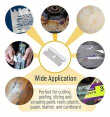 Tendencia100pza Navaja Industrial Repuesto Inoxidable Un Filo 4*1.9cmCalidad premium - Gris - Ver 5