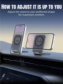 超薄可折叠磁吸手机支架，桌面/仪表盘安装式手机支架，适用于车载导航，兼容、安卓手机，生日礼物，送给家人、朋友的礼物，生日驾车配件，车载手机支架，承重力强。 - 彩色 - 查看 4