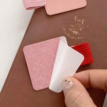 1pc Universal Loose-Leaf Notebook Accessories, Self-Adhesive Pen Clip, Elastic Band, PU Leather Pen Holder - Multicolor - View 3