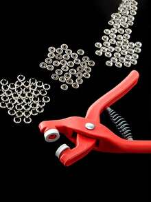 一套五爪按扣安装工具，无需钉子无需缝纫，通用型，五爪按扣钳，1把钳子+50个按扣 - 紅色 - 查看 3