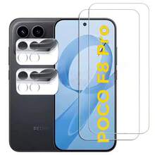 4 piezas de set para Xiaomi Redmi A5 / Poco M7 Pro / Poco C71 / F8 Ultra / F8 Pro, 2 protectores de pantalla de vidrio templado + 2 protectores de lente de cámara de vidrio templado, película protectora anti-arañazos para Poco X7Pro / X6 Pro / Poco C75 / Poco C65 Redmi A5 Protector de cámara para Xiaomi Redmi 15 / 15C / Redmi A3X - transparente - Ver 4