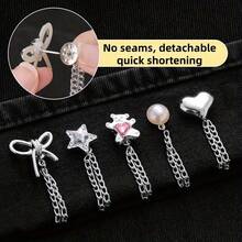 4个裤腿下摆夹，免缝链式裤腿束口可调节夹扣，用于调节衣长 - 彩色 - 查看 2