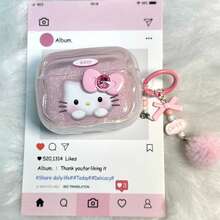 Sanrio Cute Bow Kitty Cat Pattern Soft TPU Protective Case Compatible With Airpods 2/3/Pro/Pro 2/Pro 3/ 4 - Multicolor - View 5