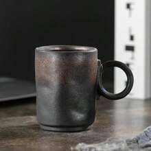 Handmade Vintage Ceramic Coffee Mug, Creative Rustic Teacup, Unique Design Espresso Cup For Afternoon Tea - Multicolor - View 9