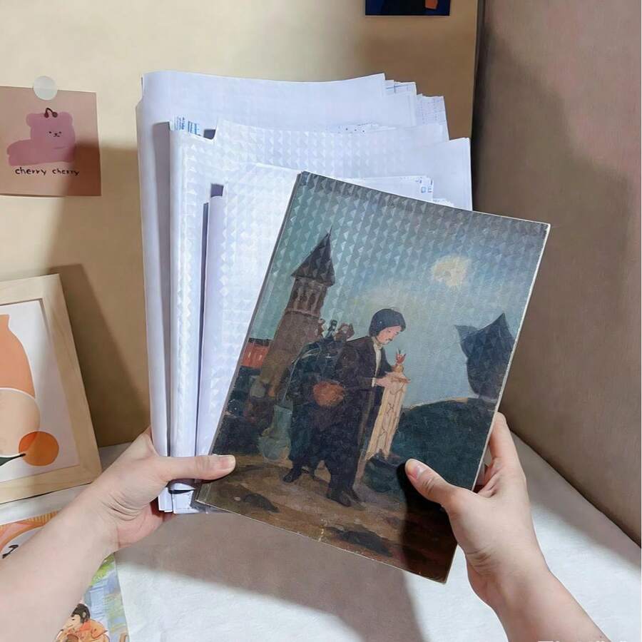 10pcs Pre-Cut Self-Adhesive Book Cover Film, Transparent Matte Waterproof Book Cover, Dust-Proof Book Jacket, Back To School Supplies, Random Pattern, Suitable For School Items, Back To School Season - Clear - View 1