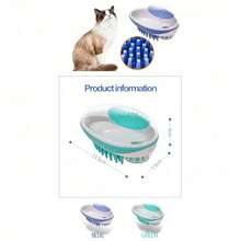 2-In-1 Pet Cat Dog Bathing Brush, Silicone Material, Massage Comb, Soft & Skin-Friendly Pet Shower Brush, Hair Grooming Cleaning Tool, Dog Cat Bathing Supplies - Multicolor - View 7