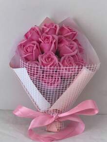 Handmade Eternal Rose Bouquet, Romantic Ceremony Surprise Gift For Valentine's Day, Anniversary, Girlfriend, Boyfriend, Fiancé, Teacher's Day, Graduation, Proposal, Birthday - Red, Blue, Purple, Pink - Multicolor - View 9