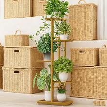 SHENGMAO--2/3/4/5/6-7Tier Plant Stand, Iron Flower Stand,Heavy-Duty Metal Frame, Metal Flower Stand, High-Angle Multi-Tier Plant Rack, Indoor/Outdoor Flower Pot Display Stand. Crafted From Iron With A Sleek, Minimalist Design For Easy Disassembly. This Versatile Stand Fits Seamlessly In Living Rooms, Entryways, Offices, Or Outdoor Patios And Gardens. Available In Multiple Colors. - 金色5層 - 查看 1