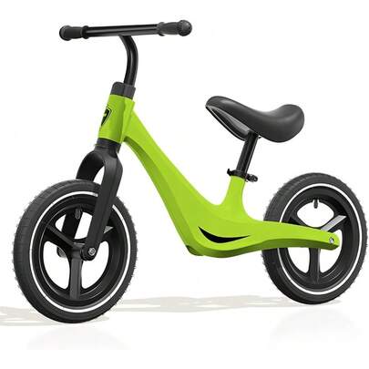 JCH-Bicicleta de Balance para Niños Coche de Equilibrio Infantil con Pedales y Ruedas Neumáticas Amortiguadoras 12 Pulgadas Asiento Ajustable y Manillar Completo Edades de 2 a 5 Años