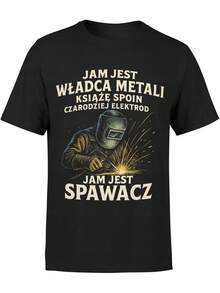 Camiseta gráfica de soldador para hombres y mujeres - "Soy un soldador" diseño de soldadura con máscara de soldadura y chispas de soldadura - tela elástica y transpirable - ropa de soldadura resistente, camiseta casual para hombres y mujeres - lavable a máquina - regalo ideal para soldadores - Negro - Ver 1