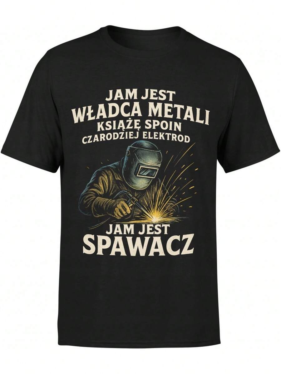 Camiseta gráfica de soldador para hombres y mujeres - "Soy un soldador" diseño de soldadura con máscara de soldadura y chispas de soldadura - tela elástica y transpirable - ropa de soldadura resistente, camiseta casual para hombres y mujeres - lavable a máquina - regalo ideal para soldadores - Negro - Ver 1