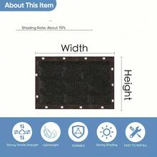 1 pièce Filet pare-soleil de haute qualité (avec cordon de serrage) - Housse de pluie, convient pour les piscines et les patios - Protection UV 65-75%, parfait abri extérieur pour la cour, le patio, le garage et l'oasis de jardin, avec cordes. - Noir avec cordon de serrage - Voir 9