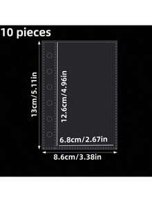 1本A7 PU皮革装订透明活页夹，A7可替换内芯笔记本，替换内芯，贴纸垫，透明贴纸簿，贴纸册，照片收纳套，计划本，预算笔记本，日记本，记事本，办公用品 - 彩色 - 查看 12