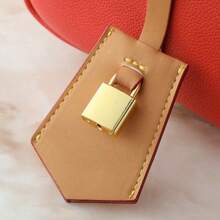 Red Textured Women's Leather Bag, Adjustable Shoulder Strap Crossbody Bag, Large Capacity Single Shoulder Bag In Red And White, Versatile For Daily Use - Rojo - Ver 4