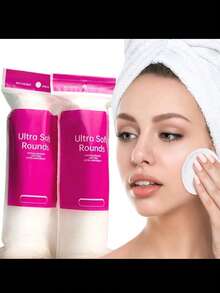 一次性圆形卸妆棉洁面乳，美容护理，清洁肌肤，卸妆，卸除指甲油，适合居家或旅行使用 - 藍色 - 查看 11