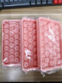 1-3pcs PP Material Ice Cube Trays, Creative Pink Ice Maker Tray, Kitchen Essential, Suitable For Back To School Season [Color May Have Slight Variation; Size Is Manually Measured And May Have Slight Deviation, Packaging Will Be Randomly Distributed] - Pink - View 17