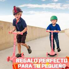 JCH-Scooters para Niños Scooter Patinete de 3 Ruedas con Luz LED y Altura Ajustable Patín del Diablo Scooter Juguete Infantil para Niños y Niñas de 3 a 10 Años Regalo de Navidad y Cumpleaños - Rosa - Ver 7