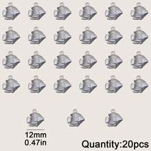 20pcs Stainless Steel Hollow Ocean Creature Pendants, For DIY Craft Accessories, Friendship Gifts, Home Decor, Small Item Decoration - DIY - View 16