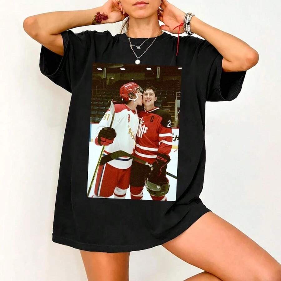 Ilya Rozanov Shane Hollander Shirt, Heated Rivalry Tshirt, Queer Heated Rivalry Merch, Romance Hocke - Black - View 1