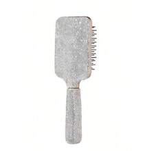 Ladies'  1: A High-Quality Artificial Gemstone Embedded Air Cushion Comb With A Long Handle, Used As A Hair Brush For Relaxing Massage On The Head, Hair Brush, Comb, Hair Accessory, Hair Product, Beauty And Hair Care Items For Salons, Travel Essentials, School Supplies, Travel And Vacation Necessities, Women's Hair Accessories, Brushes, Hair Brushes, Brushes, Combs, Side Combs, Edge Brushes, Hair Combing, Hair Combing Hair Strands, Mini Hair Brushes, Combing Brushes, Hair Brush Sets, Hair Products, Hair Accessories, Hair Tools, Hair Supplies, Hair Care, Curling Brushes, Hairdressers, Hairdresser Supplies, Hair Styling Equipment, Travel Essentials, Travel Necessities, Hairstyles, Hair Styling Services - 銀色 - 查看 4