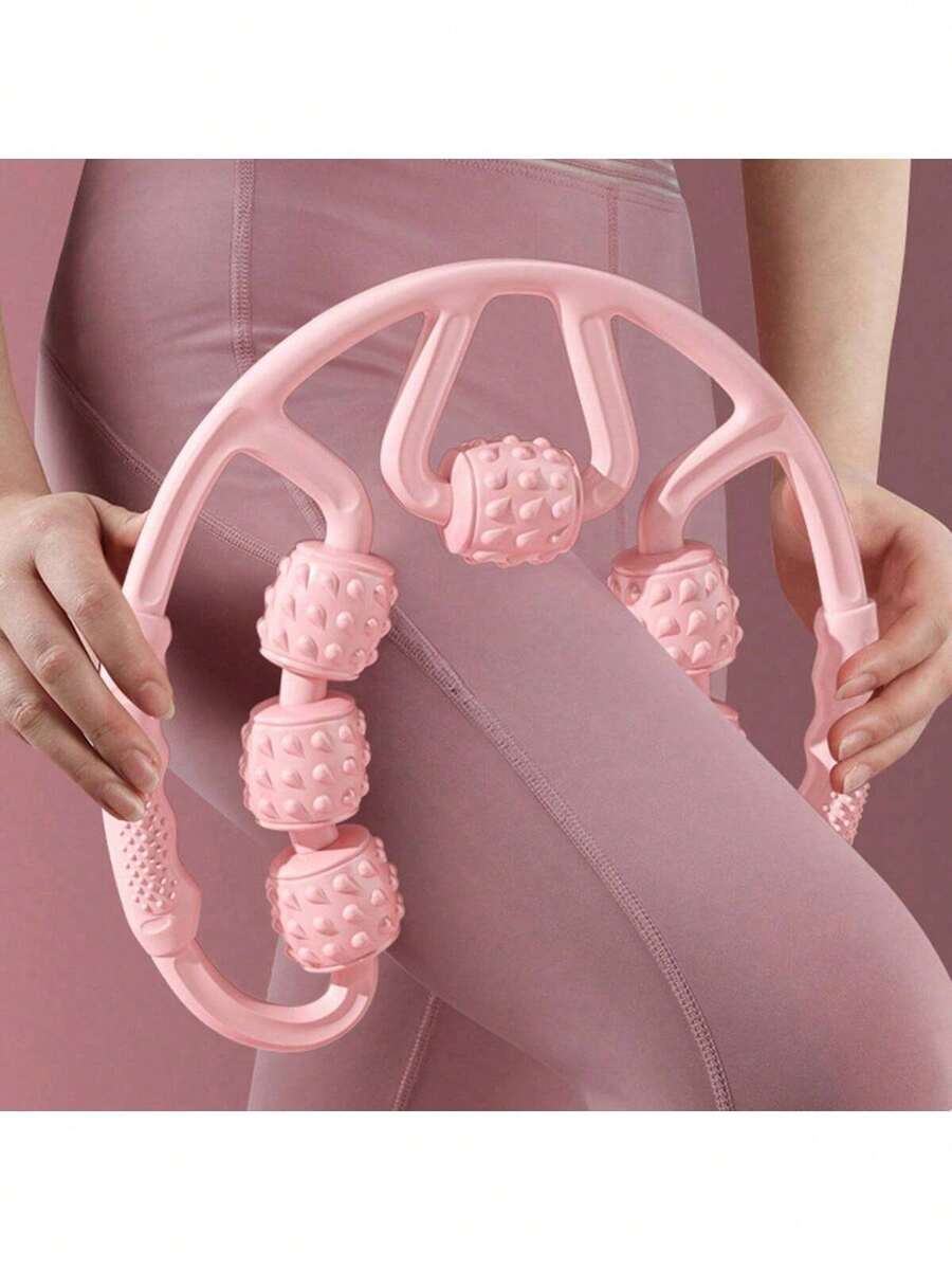 1pc 7-Wheel Leg Massager, Rolling Leg Clamp, Used For Muscle Relaxation, Meridian Unblocking, Kneading And Relaxing Roller