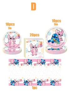 Blue Bear Themed Party Decorations, Stitch Disposable Tableware, Gender Reveal Party Supplies, Party Favors, Party Table Decor, Suitable For Family Holiday Parties, Blue Bear Style Party Supplies - Blue Bear - View 15