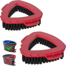 Aifacay 2-Pack Spin Mop Scrub Brush Replacement Heads Compatible With O-Cedar RinseClean 2-Tank System, Triangular Hard-Bristle Scrubber Mop Head For Kitchen And Bathroom Deep Cleaning - ColorH - 查看 1