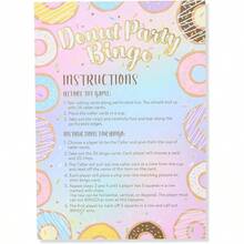 Tarjetas de Bingo de Actividad de Donut - Paquete de 36, Cartulina - Actividades Interactivas con Tema de Donut para Fiesta de Cumpleaños, Juego Familiar - inicial - Ver 4