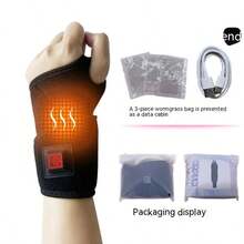 Electric Hand Warmer Wrist Massager, USB-Powered Heating Pad With Adjustable Heating Modes, Wrist Support & Detachable Strap, Portable Warmth For Winter Home Office Outdoor Activities - Pink - View 7