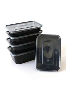 30pcs Covered Meal Containers, 750ml Microwave , 2 Styles (Random Delivery), Disposable Lunch Boxes, PP Material, Stackable, Freezer & Dishwasher , Suitable For Home Kitchen, Restaurant Takeout, Picnic, Kitchen Supplies