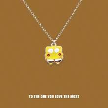 SPONGEBOB 1件可爱卡通海绵宝宝和派大星极简项链，送给女朋友、男朋友的理想礼物，情人节礼物 - 彩色 - 查看 11