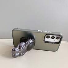 电镀彩色银色外壳 + 宇航员支架 + 全套手机壳，兼容苹果 11/12/13/14/15 Pro Max、三星 Galaxy S22/23/24+、OPPO、VIVO、红米 13c