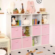 Cube Storage, 13x13 Cube Storage Organizer Bins, Collapsible Storage Bins With Handle, Closet Storage Bins, Baskets For Shelves, Cubby Storage Organizer, Pink, 6-Pack - Pink-6Pack - View 3