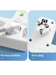 Enchufe de alimentación de 8 en 1 con 4 tomas de CA, 2 puertos USB y 1 puerto Tipo C para cargar múltiples dispositivos - Ideal para uso doméstico, oficina, viajes y estudio - Ver 6