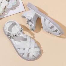 Children's Sandals, Girls' Princess Shoes, 2026 Summer New Style, Stylish Soft Soled Anti Slip Roman Shoes For Little Girls Sandals - White - View 4