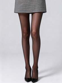 Women's Black Tights, Non-Slip, Lightweight, Leg Support Design