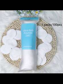 一次性圆形卸妆棉洁面乳，美容护理，清洁肌肤，卸妆，卸除指甲油，适合居家或旅行使用 - 藍色 - 查看 15
