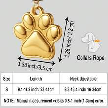 1 pièce Collier pour chat de compagnie avec empreinte de patte 3D, laisse tressée douce et ajustable, convient aux chats petits/moyens/grands, accessoire de mode d'intérieur/extérieur - Multicolore - Voir 2