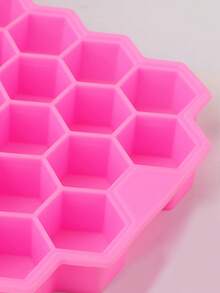 1pc Silicone Honeycomb Ice Cube Tray With Lid, 37 Grids Stackable Ice Cube Mold, Easy Release Ice Cube Maker, Back To School Season - Multicolor - View 6